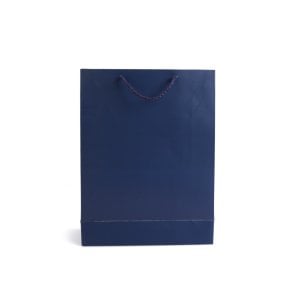 Karton Çanta Mat Lacivert Selefonlu 25x33x9 cm (12'li)
