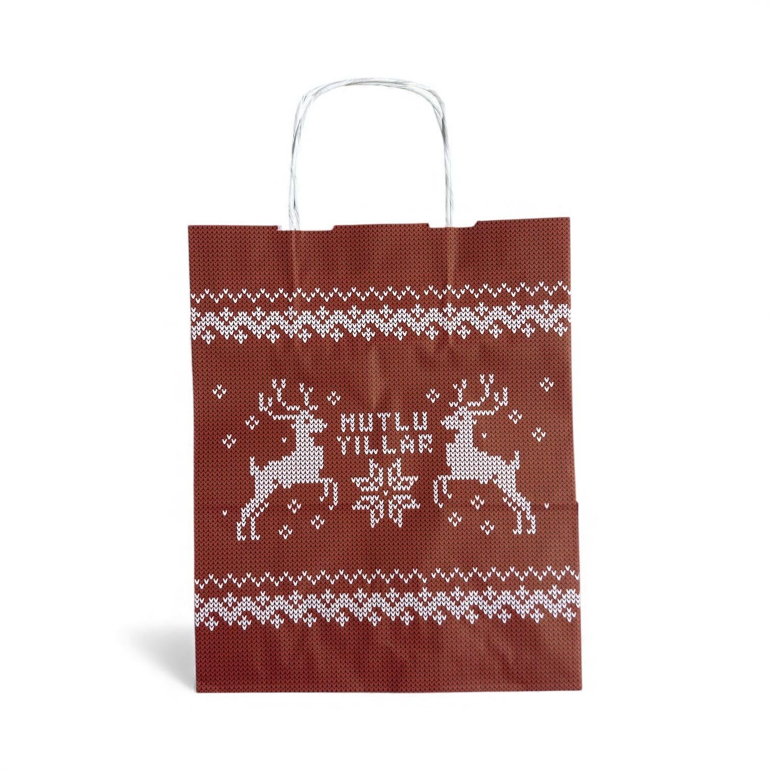 KAĞIT ÇANTA GEYİKLİ 25X30X12 25'Lİ