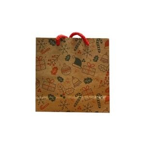 KRAFT YILBAŞI DESENLİ ÇANTA 11X11X5CM 25'Lİ