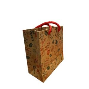 KRAFT YILBAŞI DESENLİ ÇANTA 11X11X5CM 25'Lİ