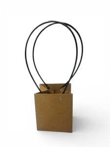 Kraft Çiçek Taşıma Çantası 13cmx15cmx12cm (2'li)