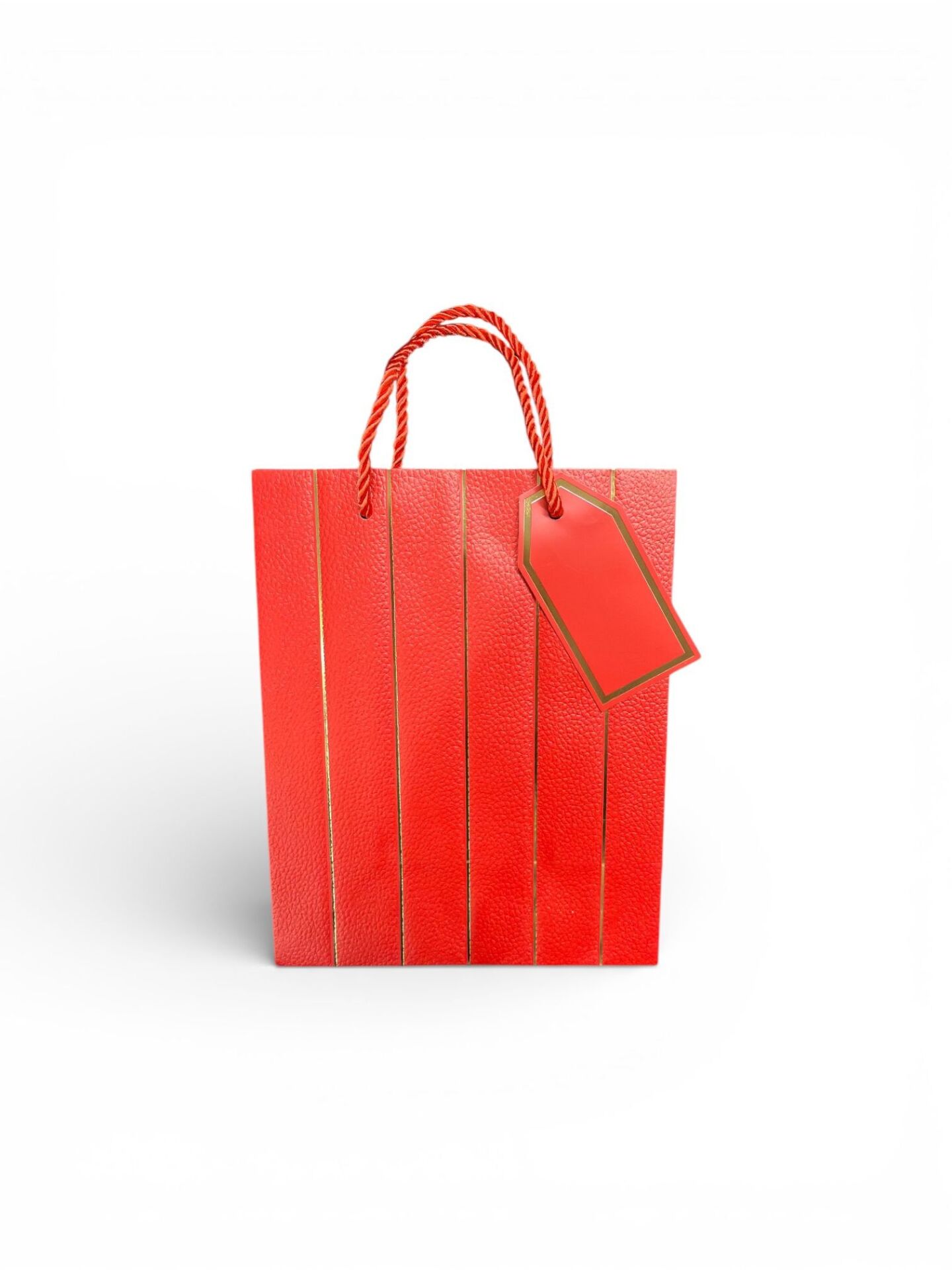 Kağıt Çanta İthal Kırmızı 18x23x10 cm 12'li