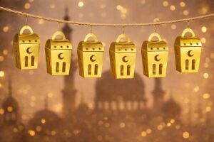 Ramazan Temalı Kutu 12'li 12x6 cm Altın