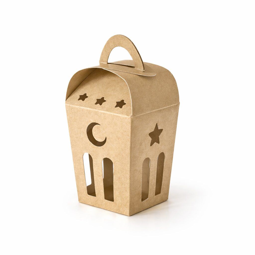 Ramazan Temalı Kutu 12'li 12x6 cm Kraft