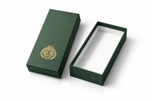 Lüks Kapaklı Hediye Kutusu 21x8x3 cm Yeşil