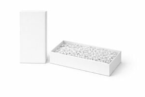 Lüks Kapaklı Hediye Kutusu 21x8x3 cm Beyaz Düz