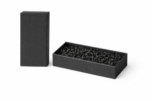 Lüks Kapaklı Hediye Kutusu 21x8x3 cm Siyah Düz