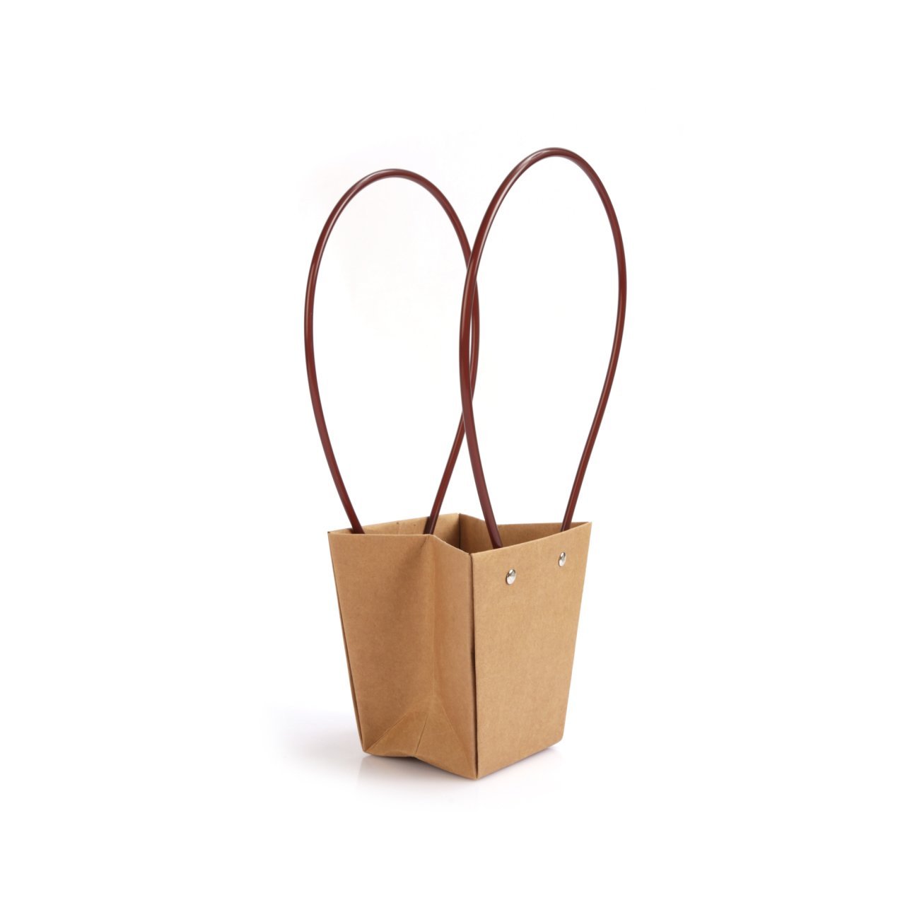 Kraft Çiçek Taşıma Çantası 12cmx9cm h:12cm (2'li)