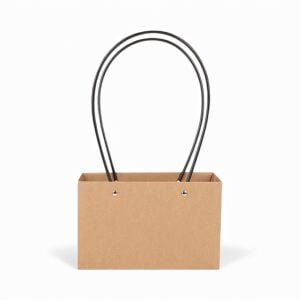 Kraft Çiçek Taşıma Çantası 12cmx9cm h:12cm (2'li)