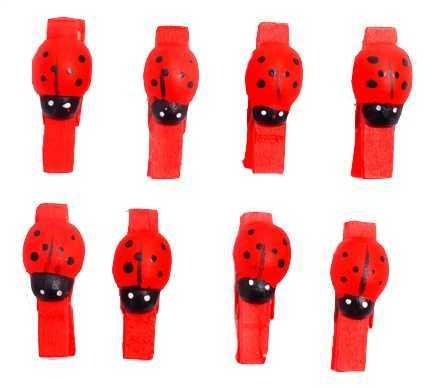 Ahşap Mandal Uğur Böceği