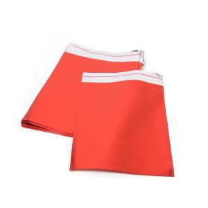 Ağzı Bantlı Metalize Hediye Paketi Kırmızı 17x25 cm (50'li)